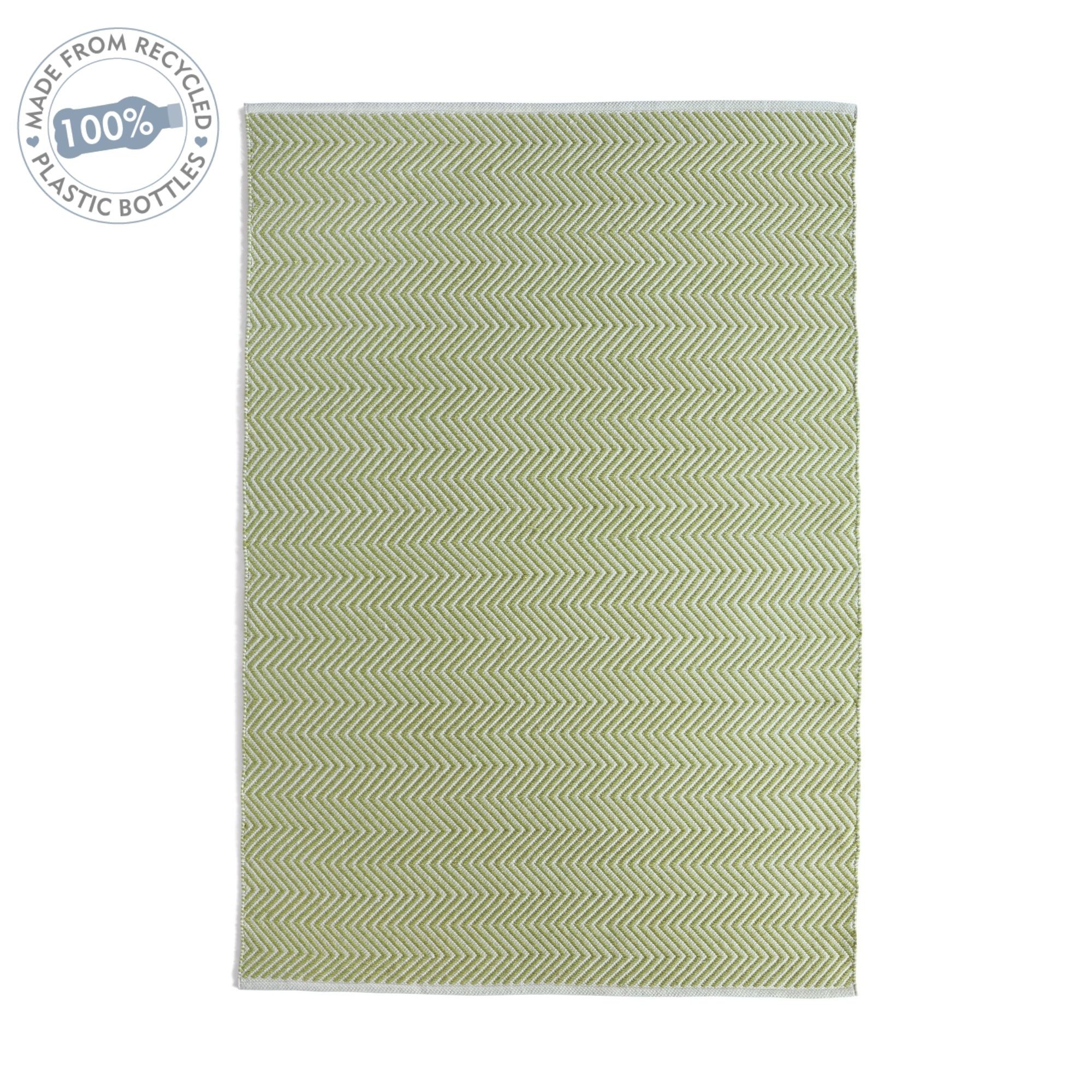 Hug Rug Reversible Woven Herringbone Rugs In Green